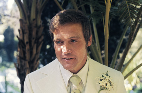 Lee Majors on his wedding day to Farrah Fawcett July 28, 1973