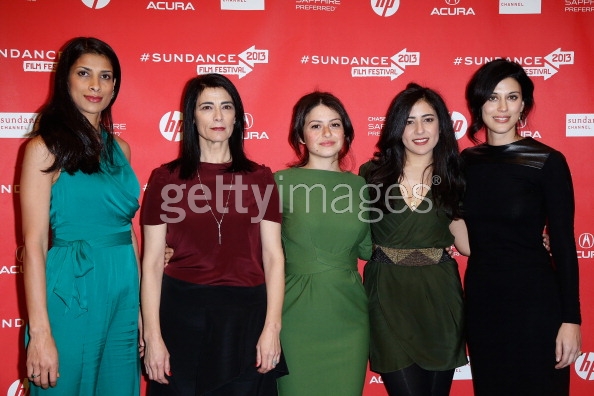 Ritu Singh Pande, Hiam Abbass, Alia Shawkat, Nadine Malouf and Cherien Dabis attend the May In The Summer premiere during the 2013 Sundance Film Festival.