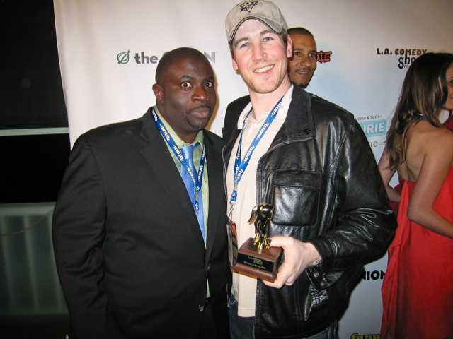 Justin Lutsky at the LA Comedy Shorts Fest 2010 awards ceremony.