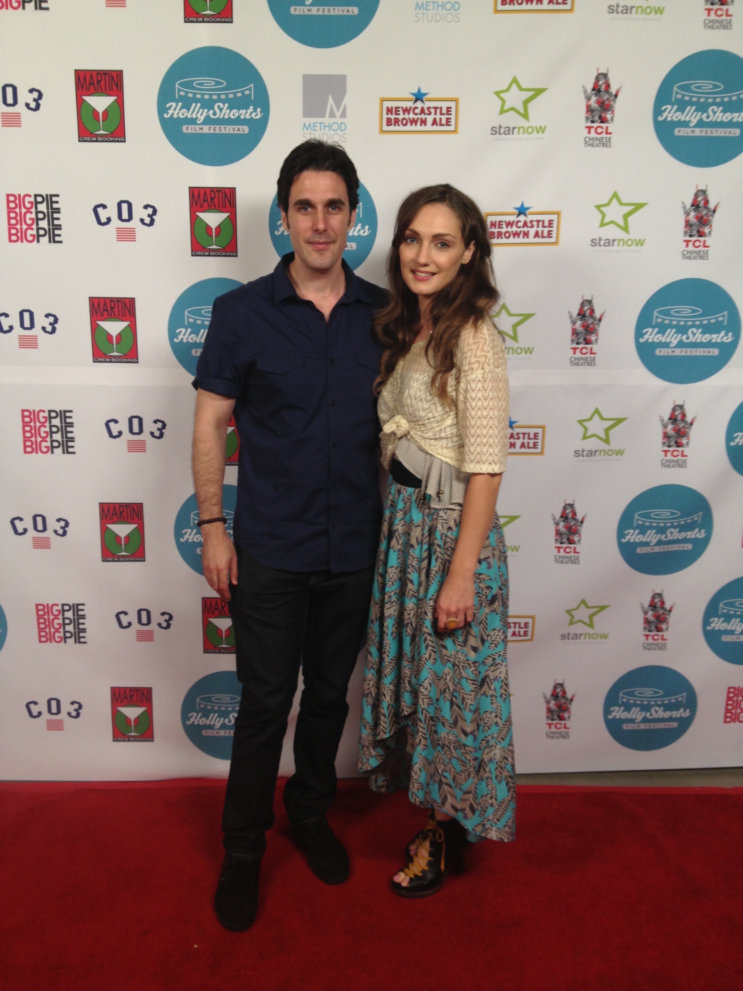 Josh Mann and Hannah Levien at the Dystopia premiere at Hollyshorts Film Festival