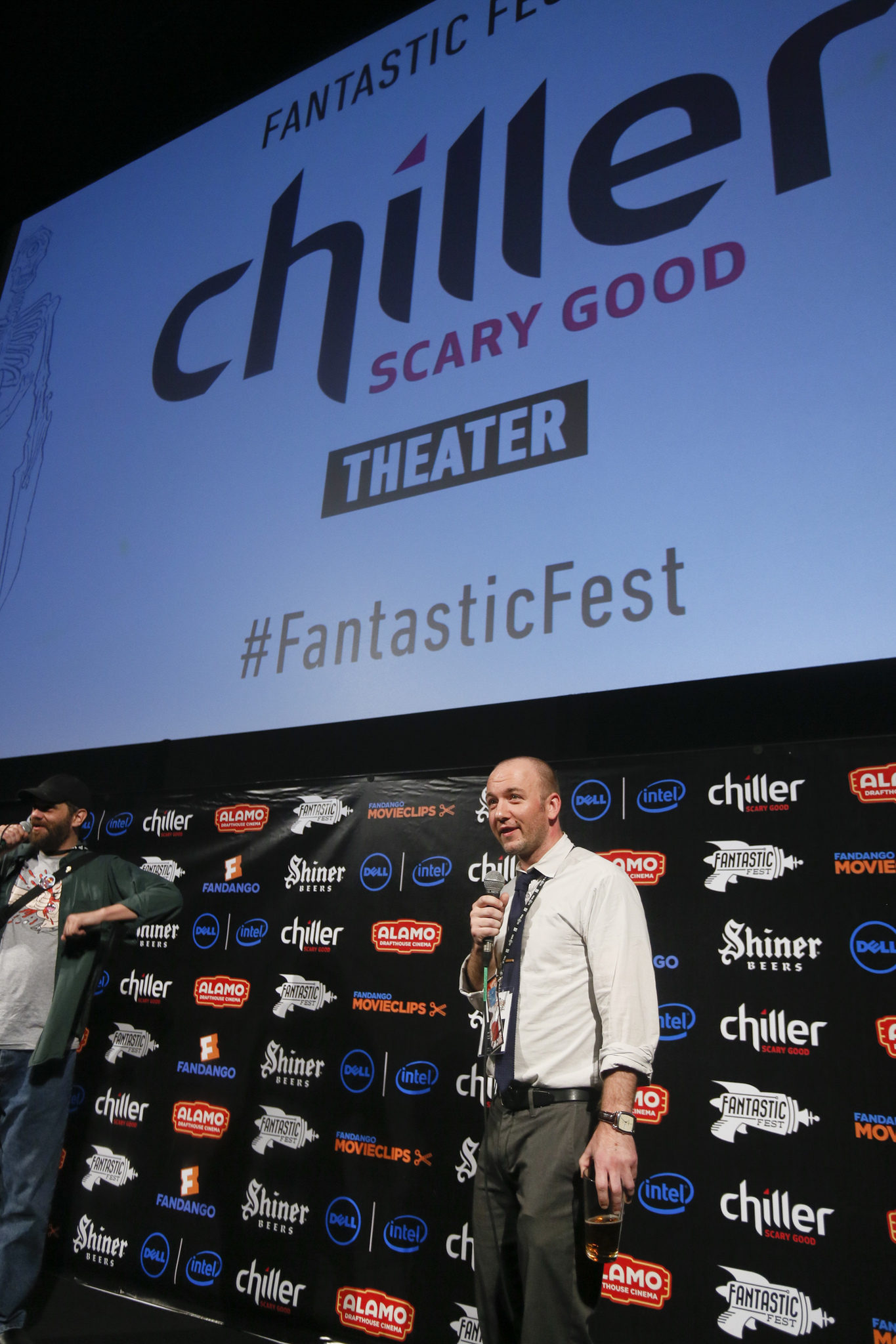 Simon Barrett at event of The Guest (2014)