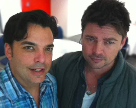 Lex Lang with Karl Urban at Armageddon in Melbourne Australia, where they appeared as guests.