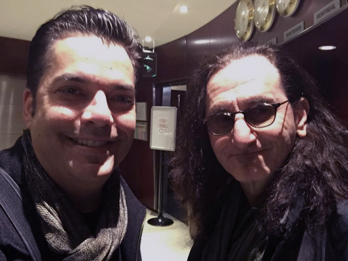 Lex Lang with Geddy Lee. These two met up in Paris.
