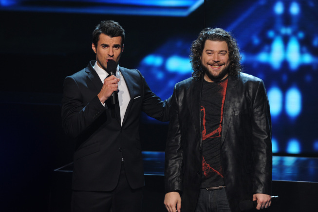Still of Steve Jones and Josh Krajcik in The X Factor (2011)