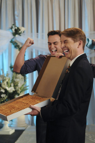 Still of Jack McBrayer and Cheyenne Jackson in 30 Rock: The Problem Solvers (2009)