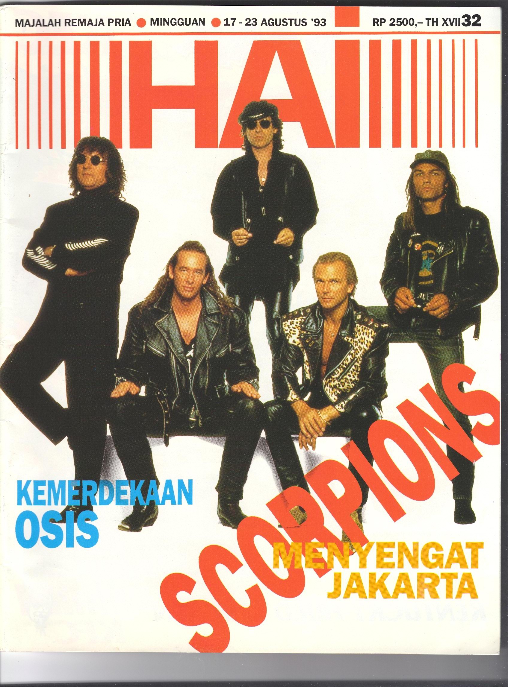 Ralph Rieckermann with Scorpions on Indonesian Magazine Cover