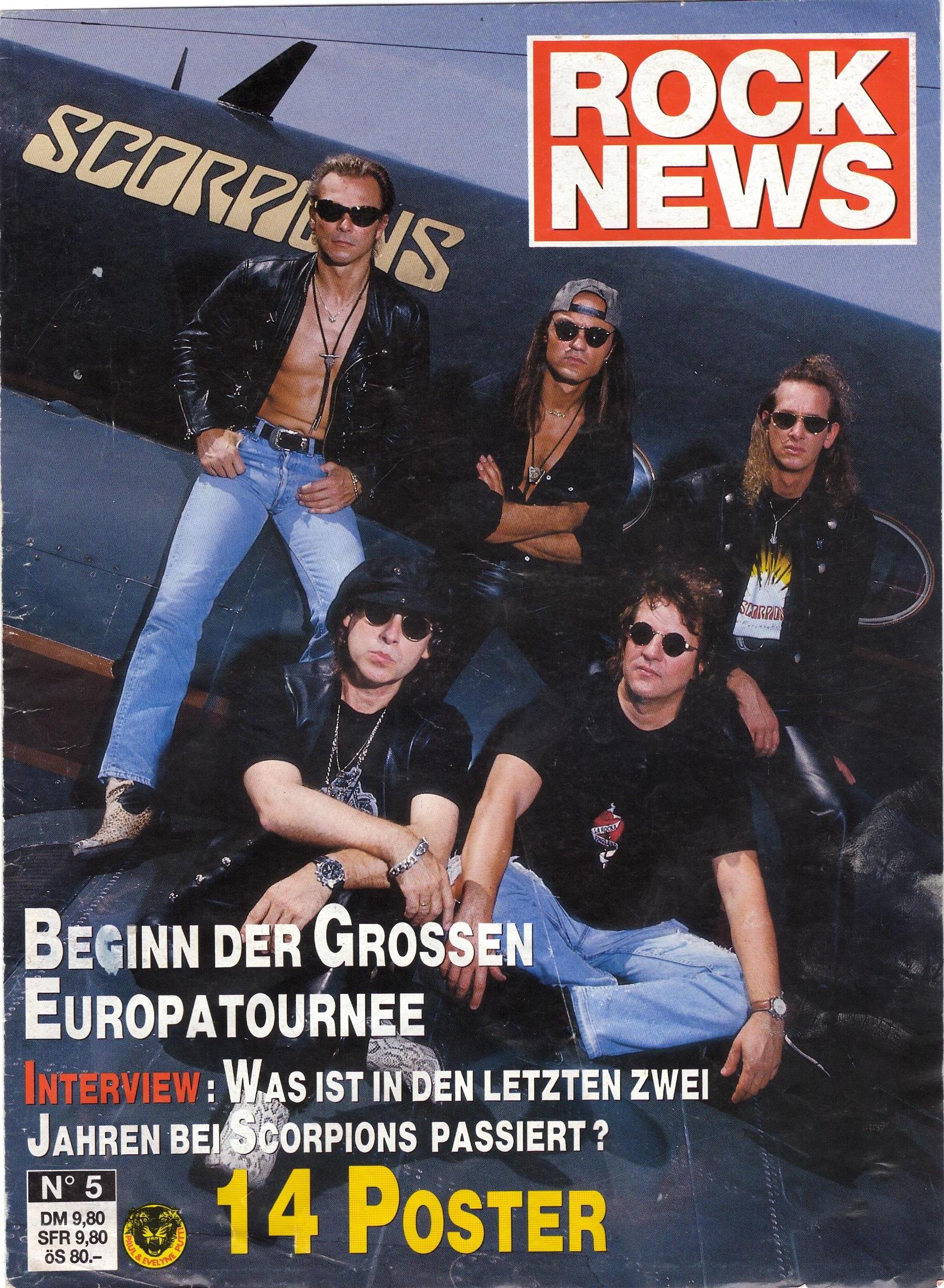 Ralph Rieckermann with Scorpions on Magazine Cover