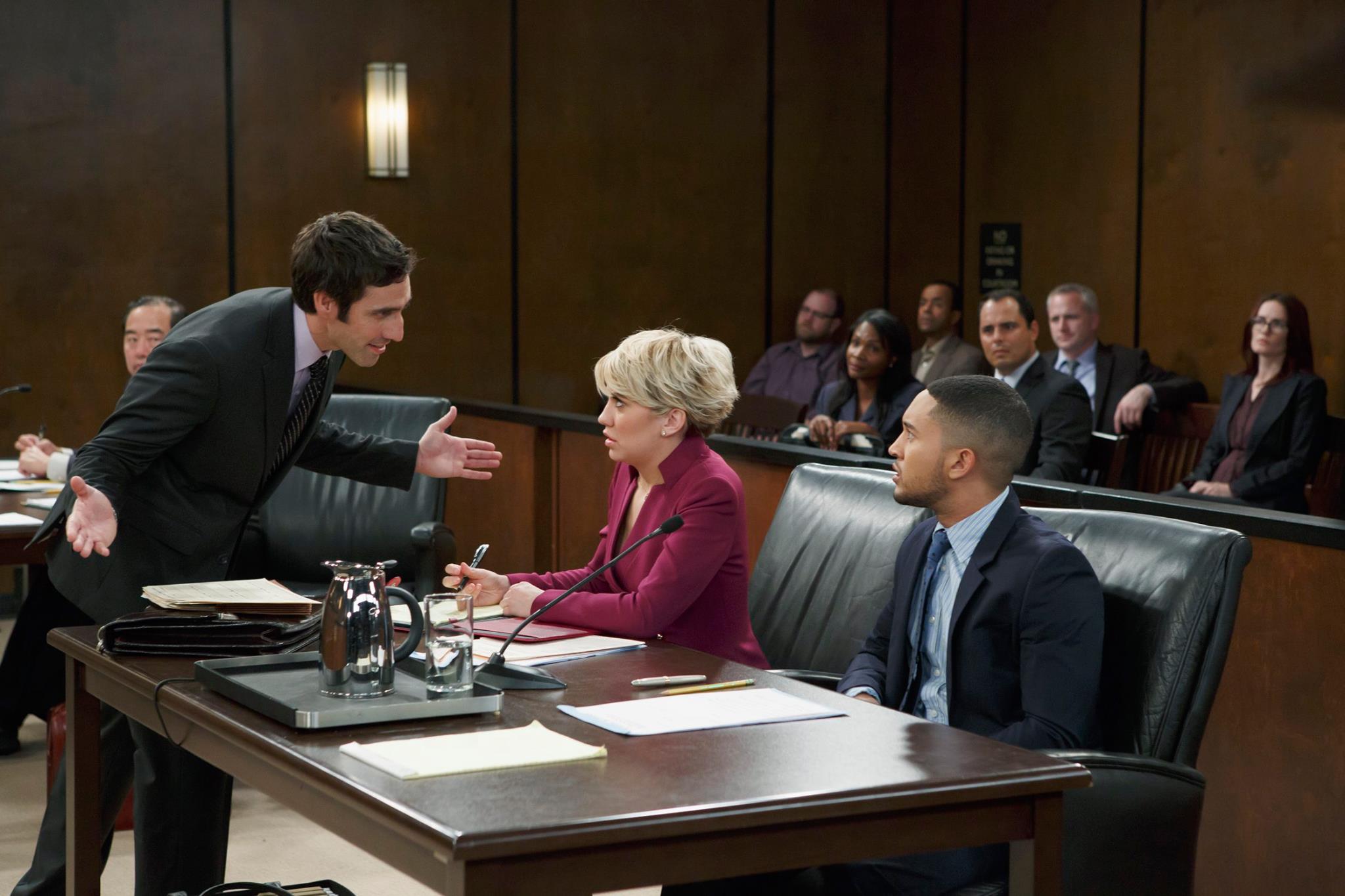 Chelsea Kane, Tahj Mawry and Michael Cotter as lawyer, Mr. Stevens, on Season 4 of 