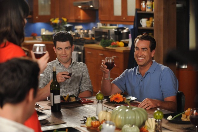Still of Max Greenfield and Rob Riggle in New Girl (2011)