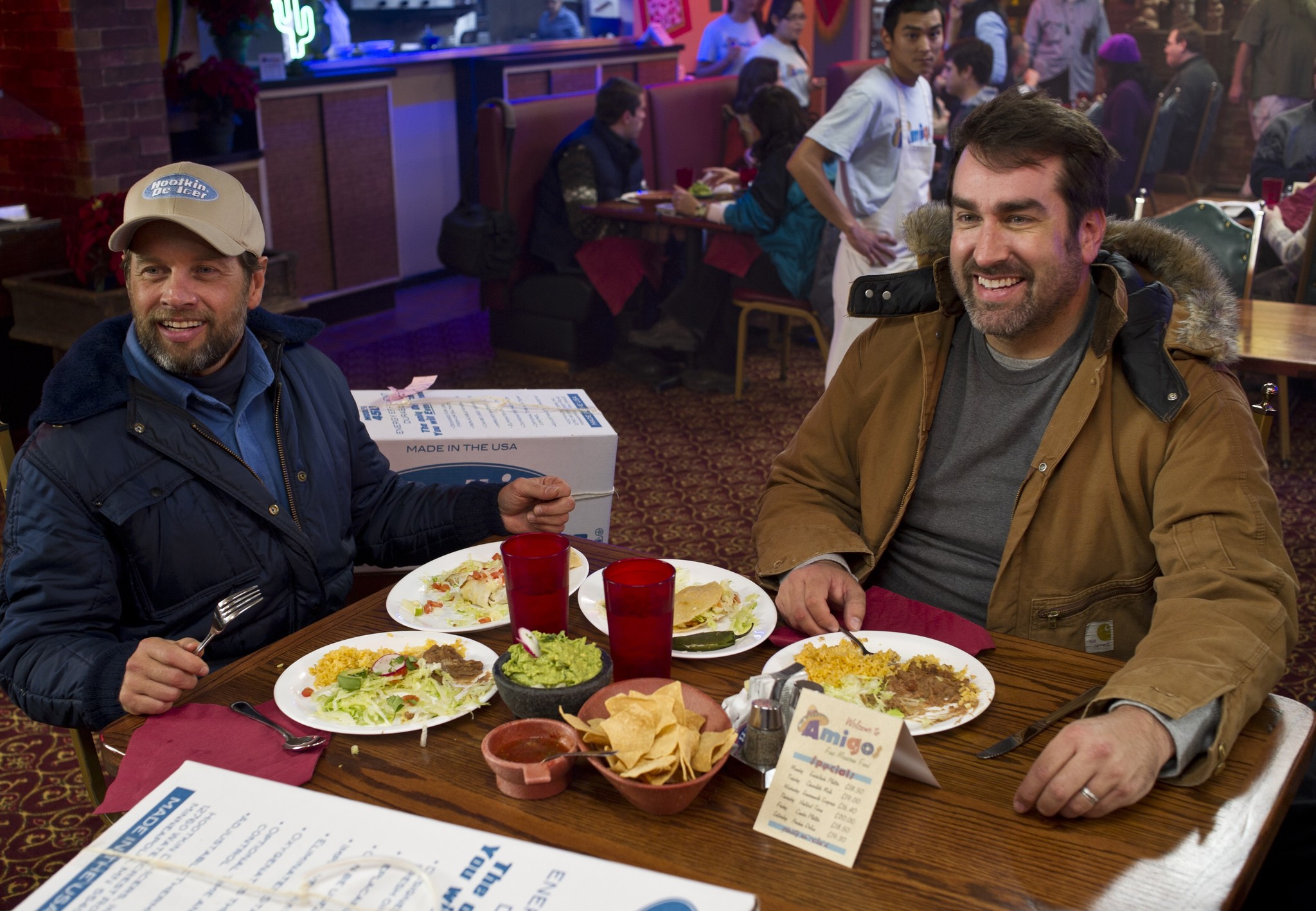 Still of James Le Gros and Rob Riggle in Big Miracle (2012)