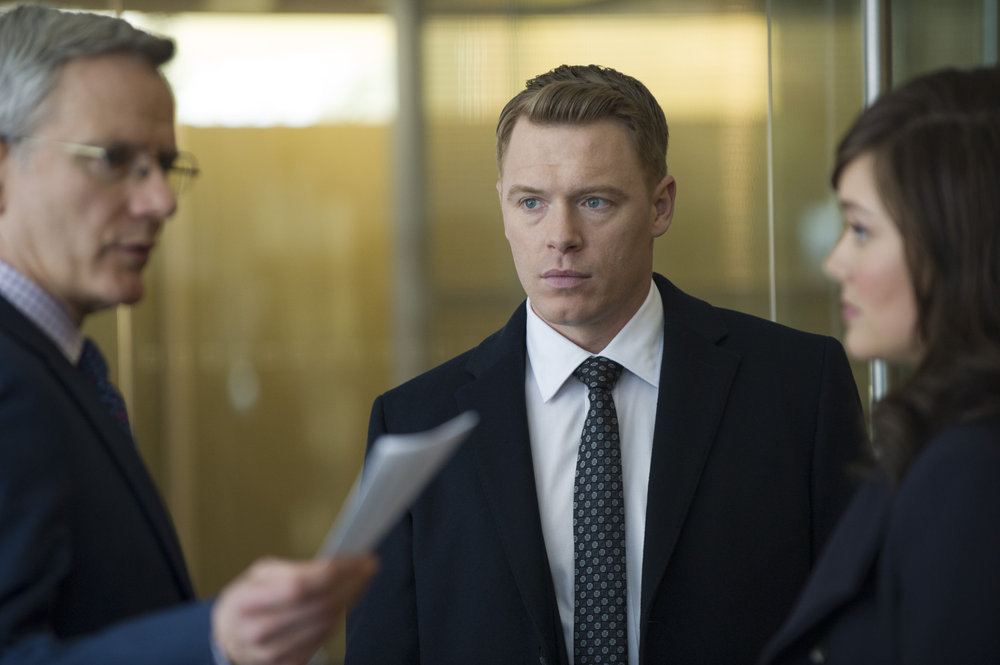 Still of Campbell Scott, Megan Boone and Diego Klattenhoff in The Blacklist (2013)