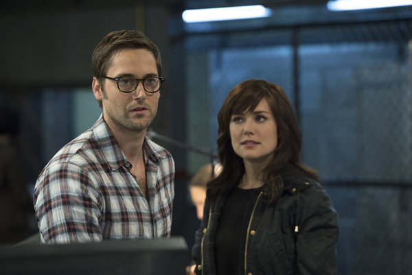 Still of Megan Boone and Ryan Eggold in The Blacklist (2013)