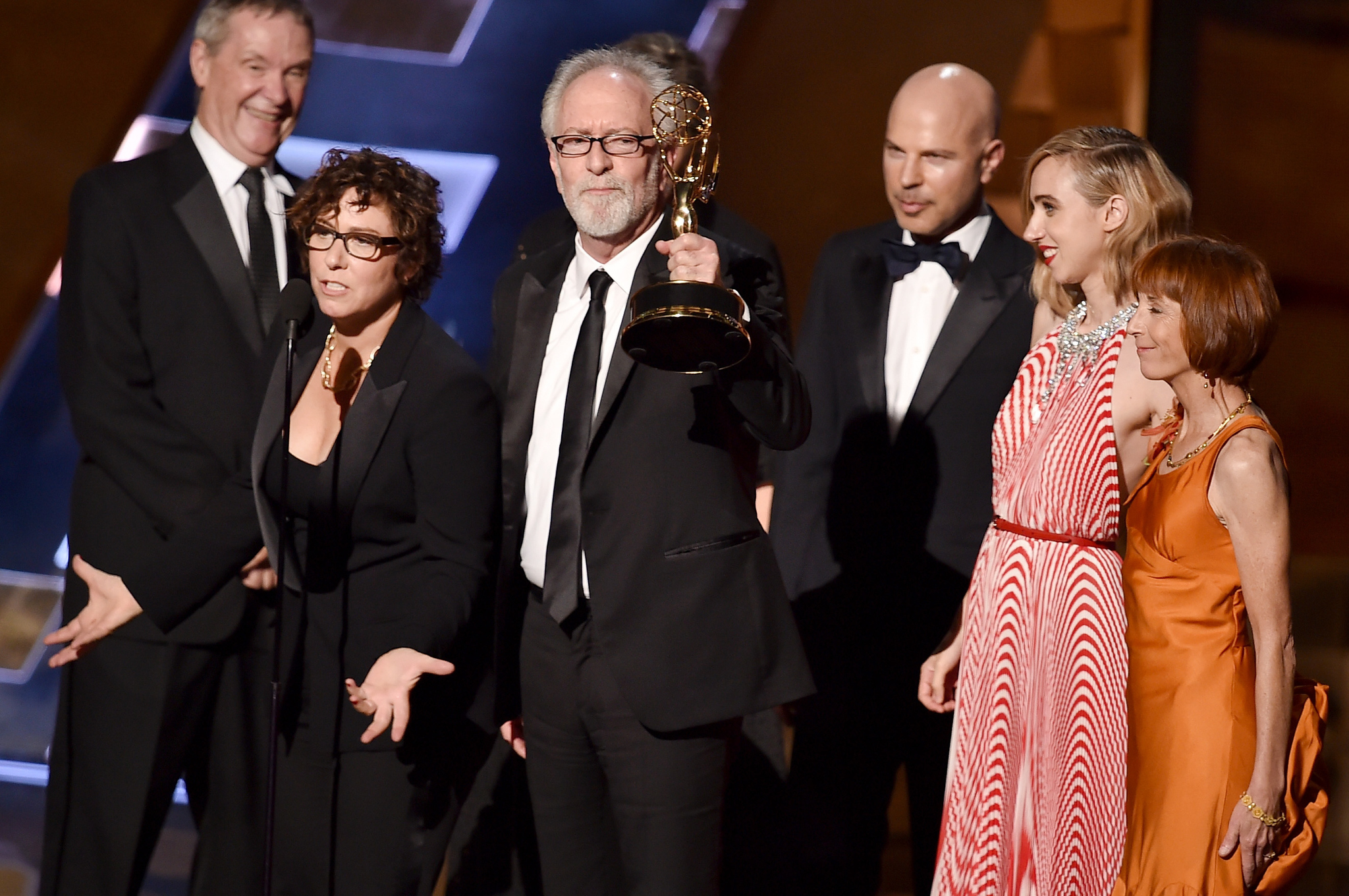 Frances McDormand, Jane Anderson, Lisa Cholodenko, Gary Goetzman and Zoe Kazan at event of The 67th Primetime Emmy Awards (2015)