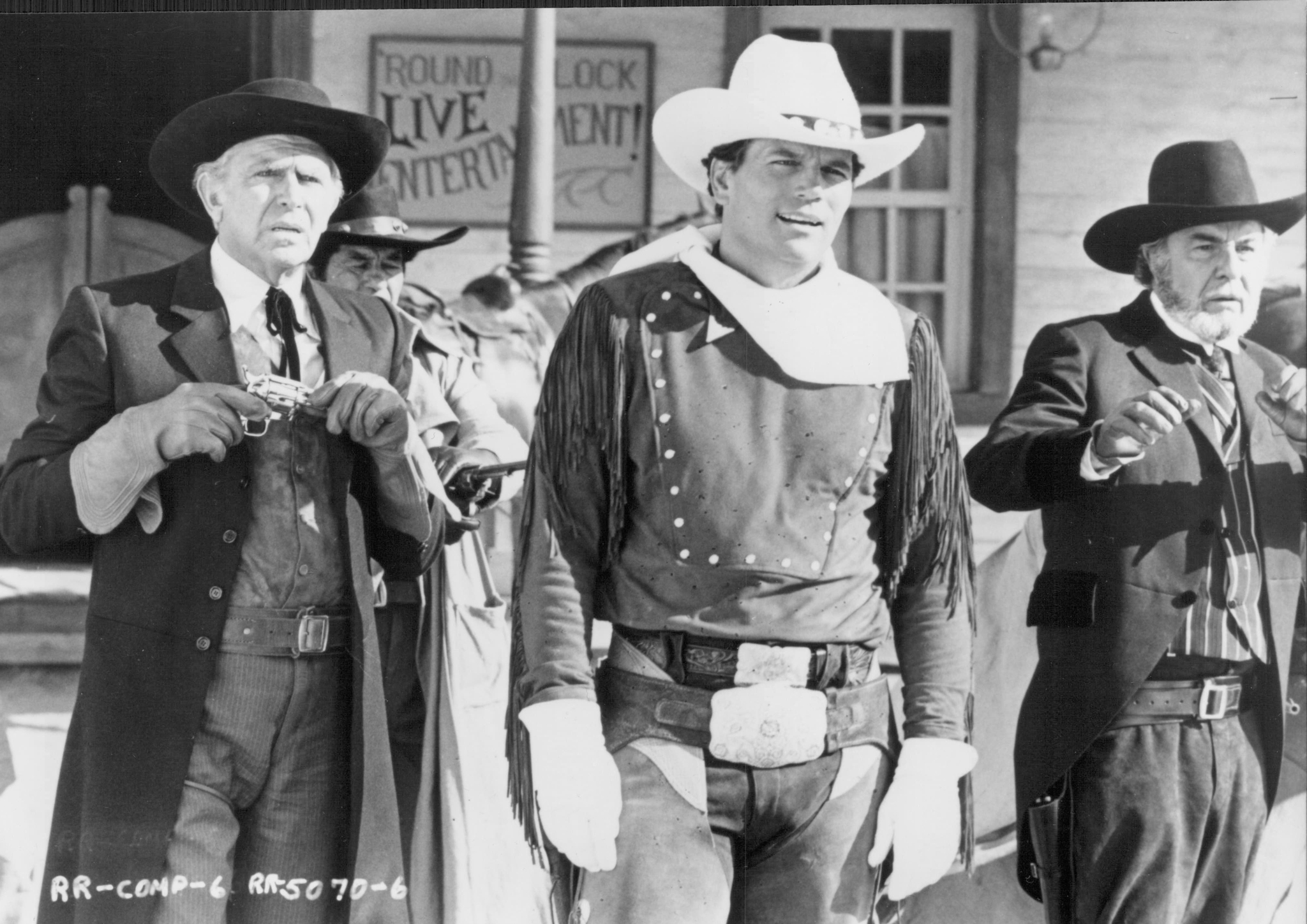 Still of Andy Griffith, Fernando Rey and Patrick Wayne in Rustlers' Rhapsody (1985)