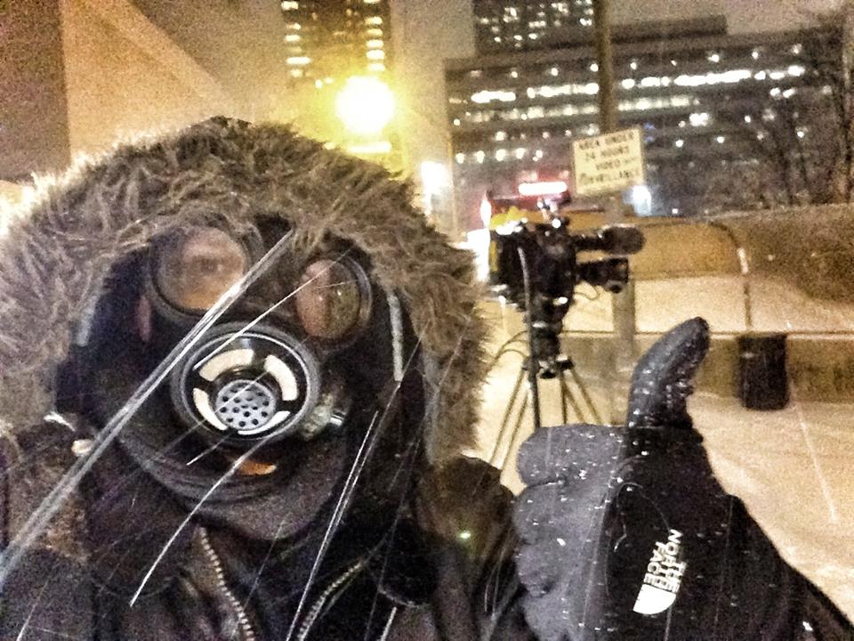 Joe Floccari in Atlanta Snowpocolypse.