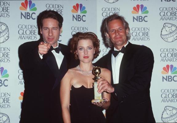 Gillian Anderson, David Duchovny and Chris Carter