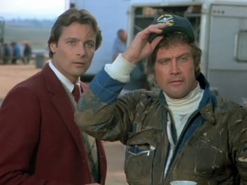 Still of Lee Majors and Douglas Barr in The Fall Guy (1981)