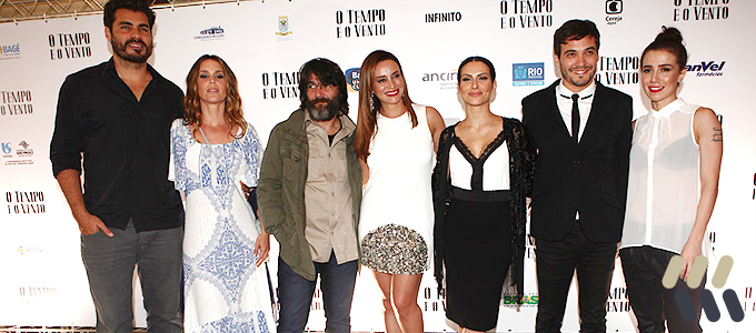 Thiago Lacerda, Vanessa Lóes, Cesar Troncoso, Suzana Pires, Cleo Pires, Martin Rodriguez and Marjorie Estiano at event of O Tempo e o Vento.