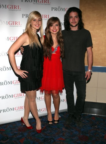 Aimee Lynn Chadwick, Savannah Berry, and Thomas McDonnell at the PromGirl.com Times Square takeover event for 