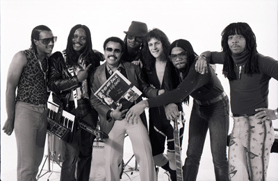 Rick James and Alonzo Miller with Stone City Band in Los Angeles, 1981