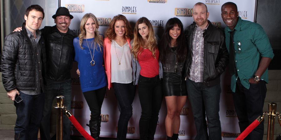 Some of the cast of The Joe Schmo Show at the re-opening of Dimples Karaoke Bar, hosted by Spike TV's Bar Rescue.