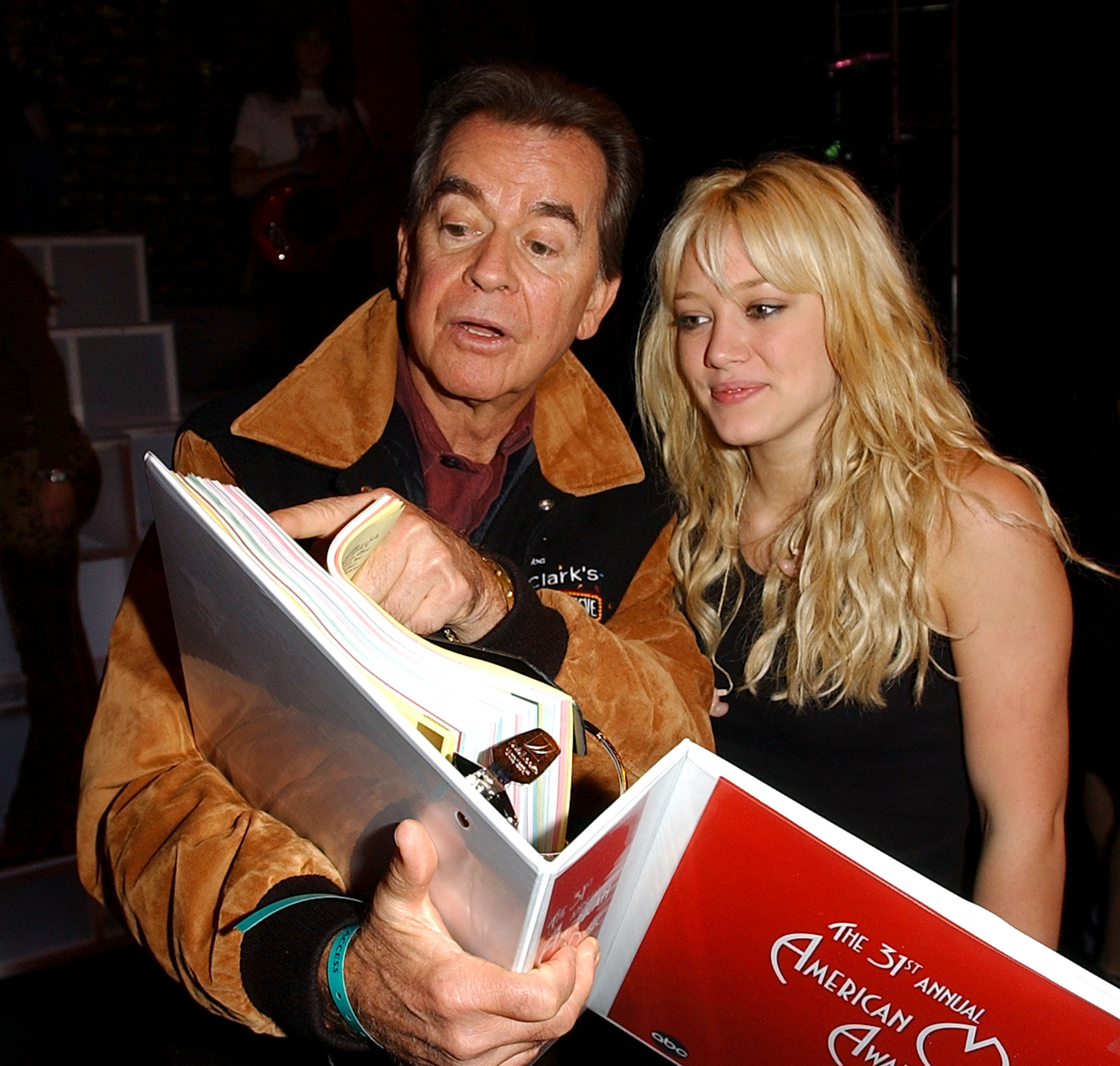 Dick Clark and Hilary Duff