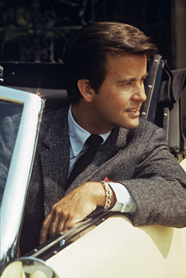 Dick Clark and his 1938 Cord 810 automobile circa 1970