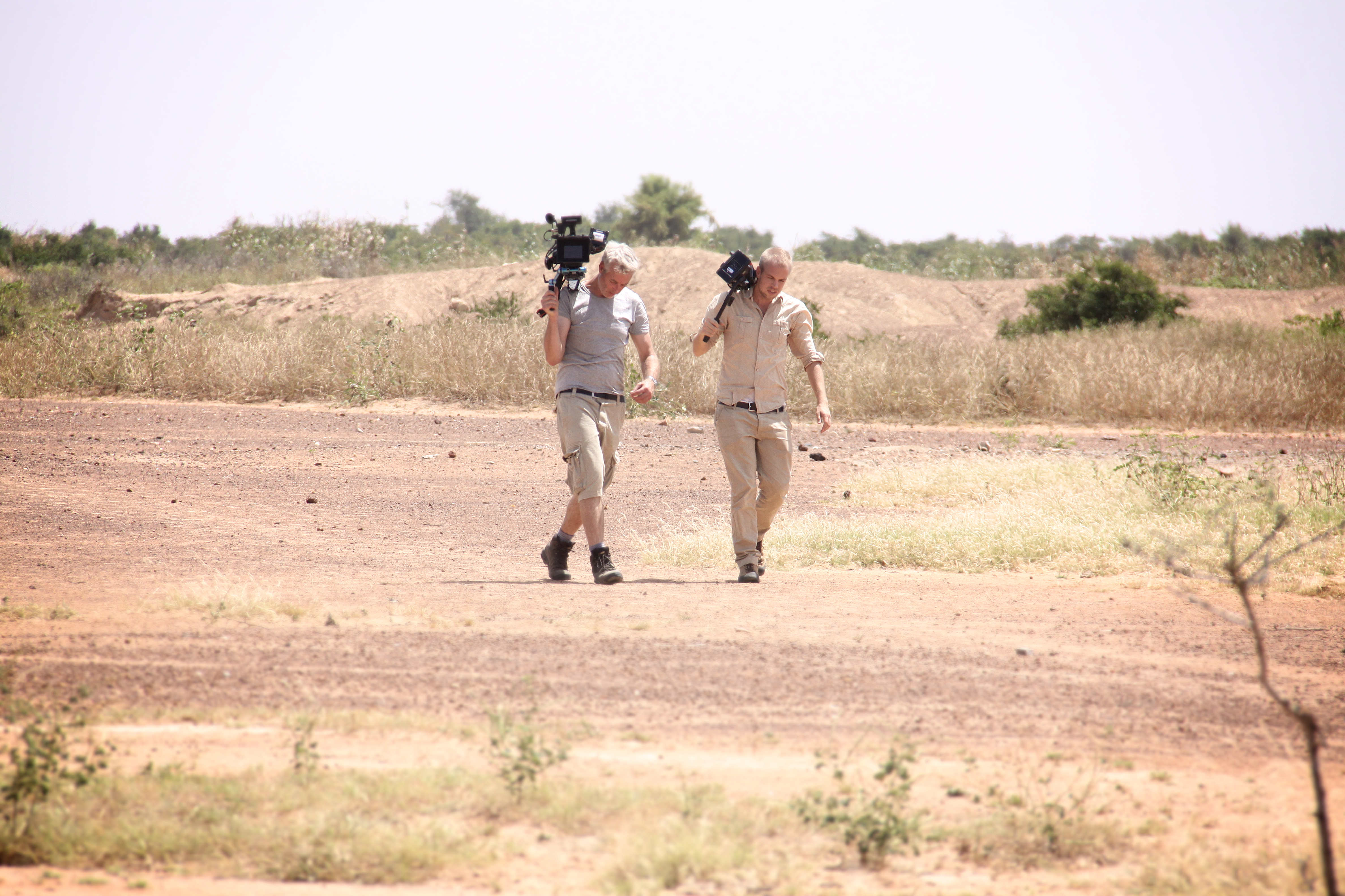 Producer Jonatan Jerichow and Photographer Preben Hjorth in Burkina Faso