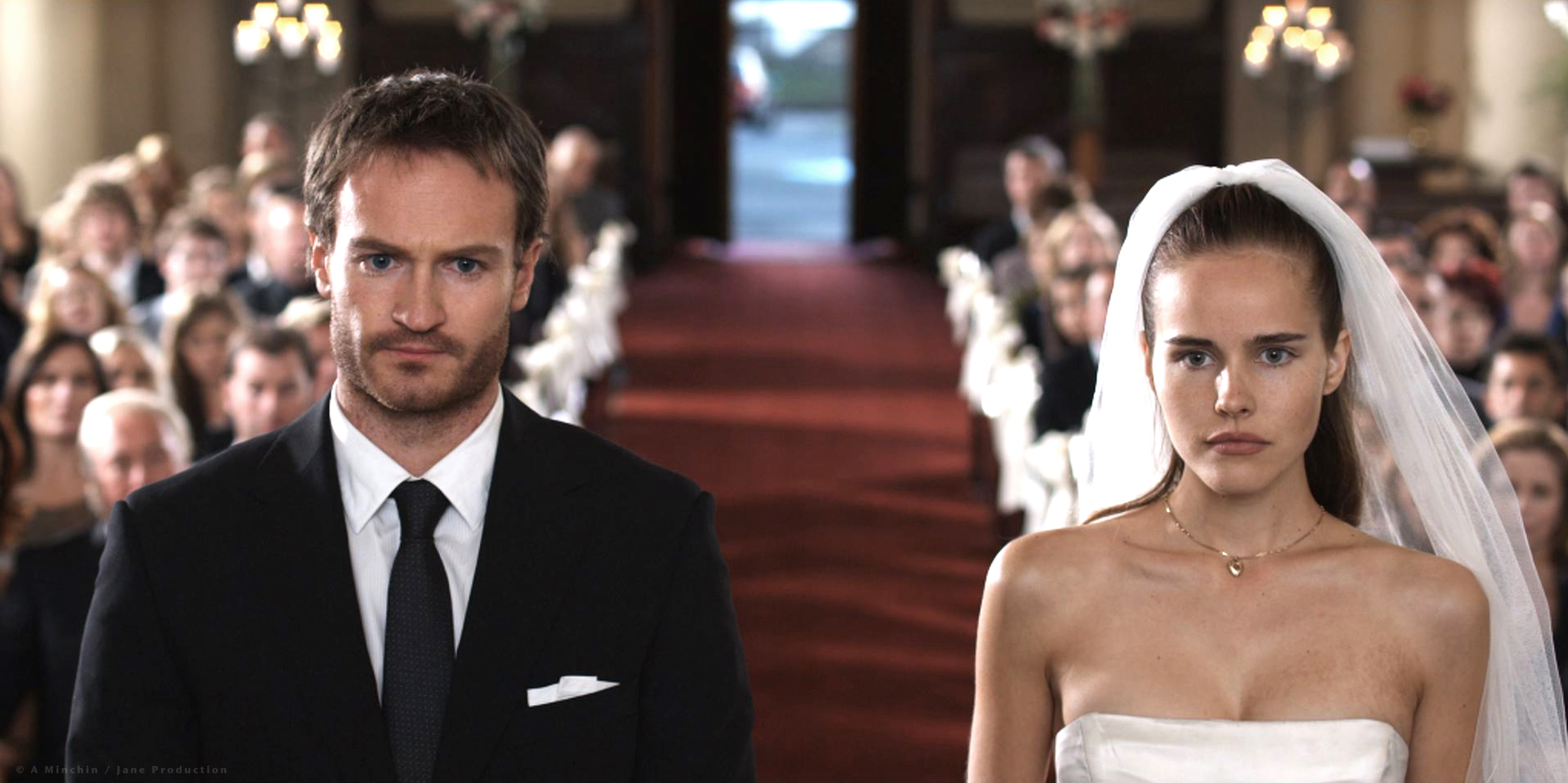 Josh Lawson and Isabel Lucas in The Wedding Party (2010)