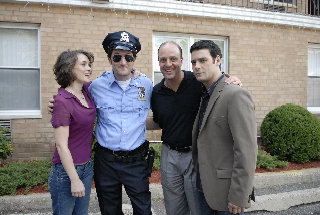 Morris Levy on the set of The Ten with actress Winona Ryder, 2006.