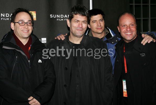 PARK CITY, UT - JANUARY 19: (L-R) Director David Wain, producer Michael Almog, actor Ken Marino and producer Morris S. Levy arrive at 'The Ten' screening held at the Eccles Theater during the 2007 Sundance Film Festival on January 19, 2007 in Park City, Utah.