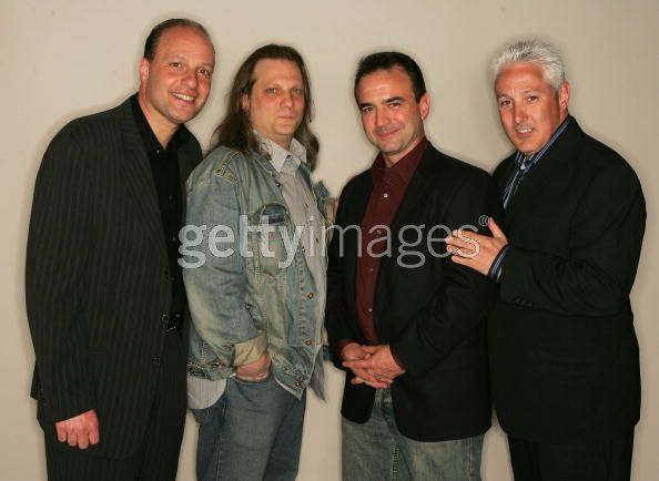 NEW YORK - MAY 03: (L-R)Producer Morris Levy, Director William Tyler Smith and producers Jeff Mazzola and John Scaccia of the film 'Kiss Me Again' pose for a photo at the 5th Annual Tribeca Film Festival on May 3, 2006 in New York City.