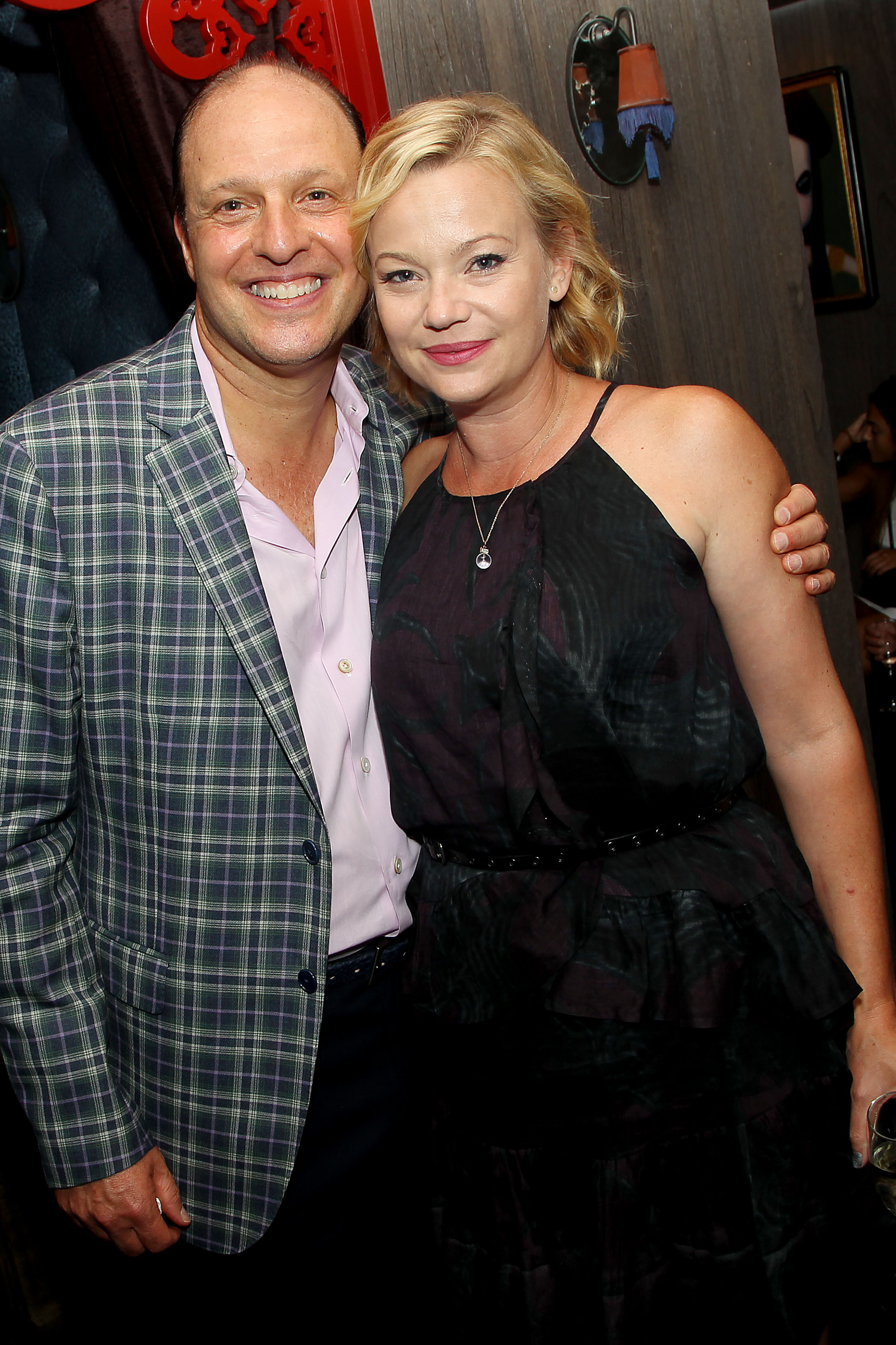 Morris S. Levy with actress, Samantha Mathis at the after party for the premiere of Affluenza.