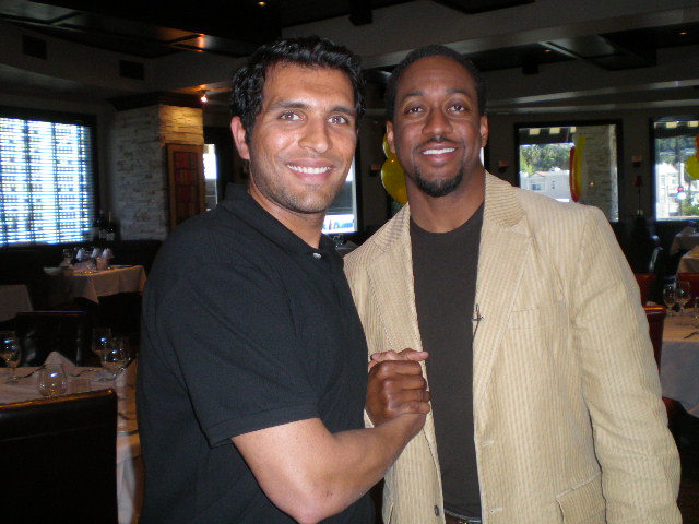 Ahmed Lucan and Jaleel White on set of Road to the Altar
