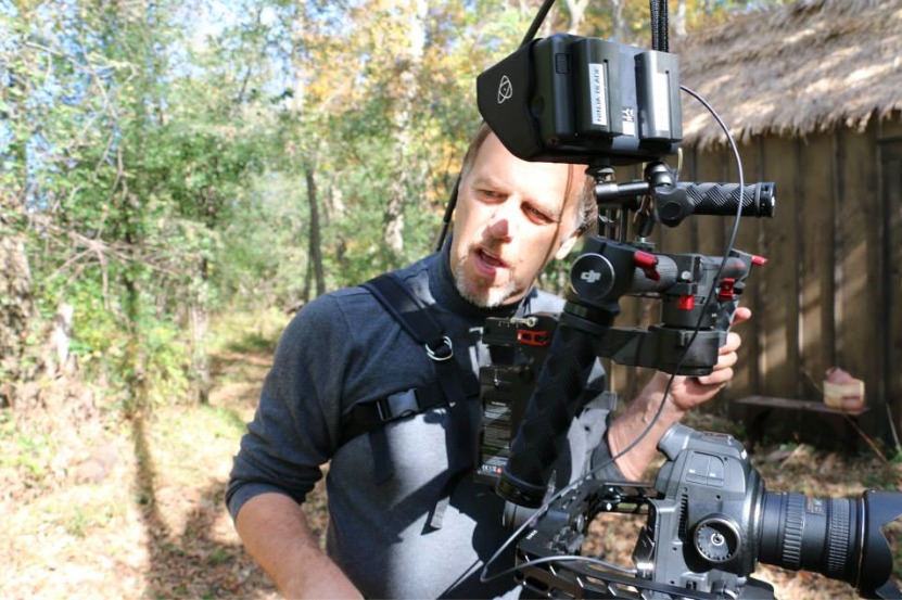 Frank Datzer rigged with the Ronin 3 axis gimbal for the independent feature 