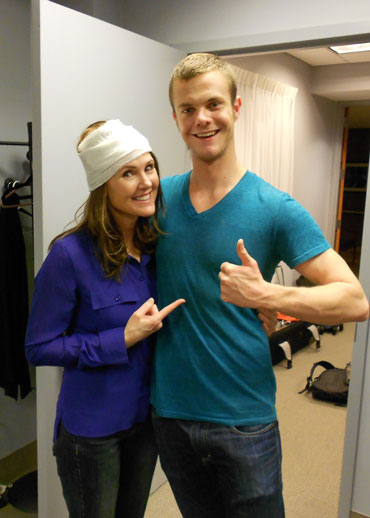 on the set of VINELAND With Jack Quaid (Hunger Games)