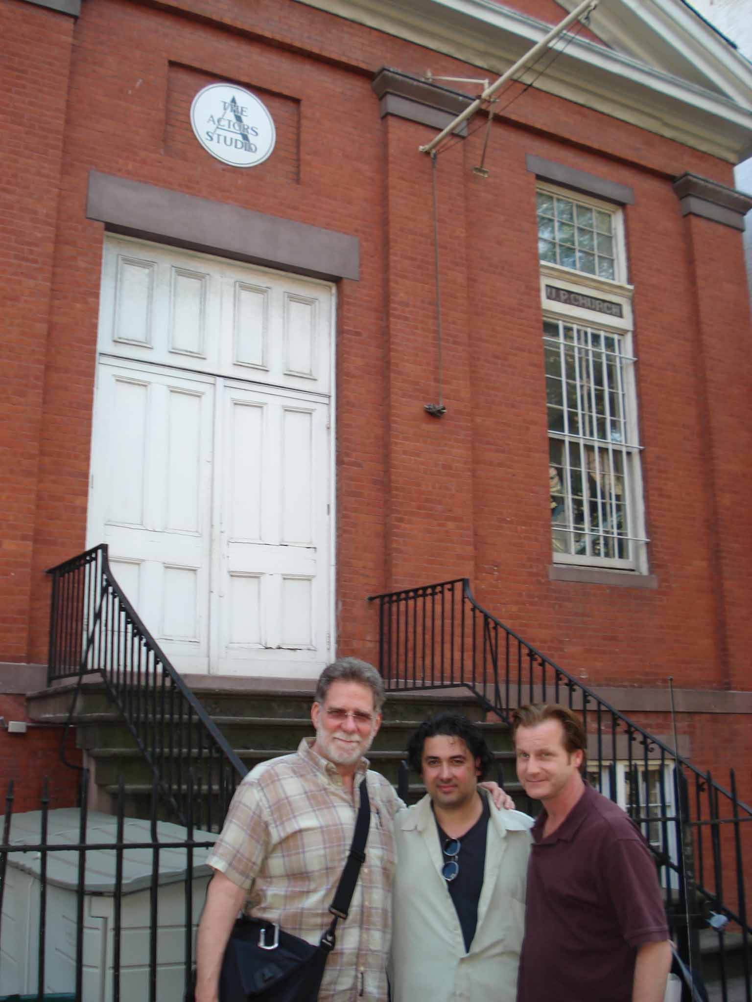 with Richard Masur outside The Actors Studio, rehearsing 
