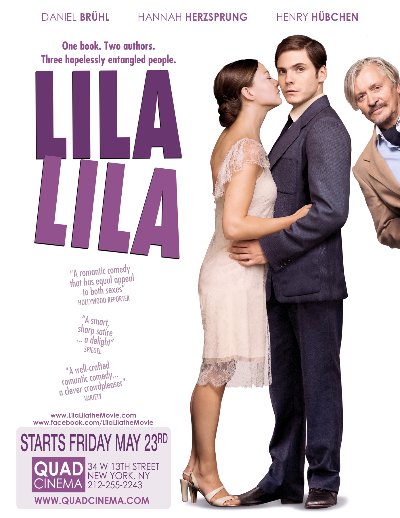 Daniel Brühl, Hannah Herzsprung and Henry Hübchen in Lila, Lila (2009)