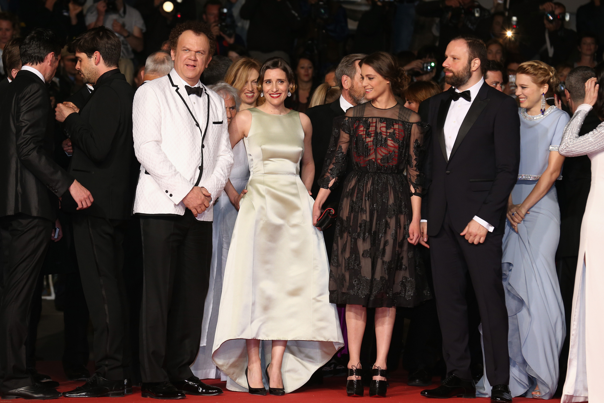 John C. Reilly, Yorgos Lanthimos, Angeliki Papoulia, Léa Seydoux and Ariane Labed at event of The Lobster (2015)