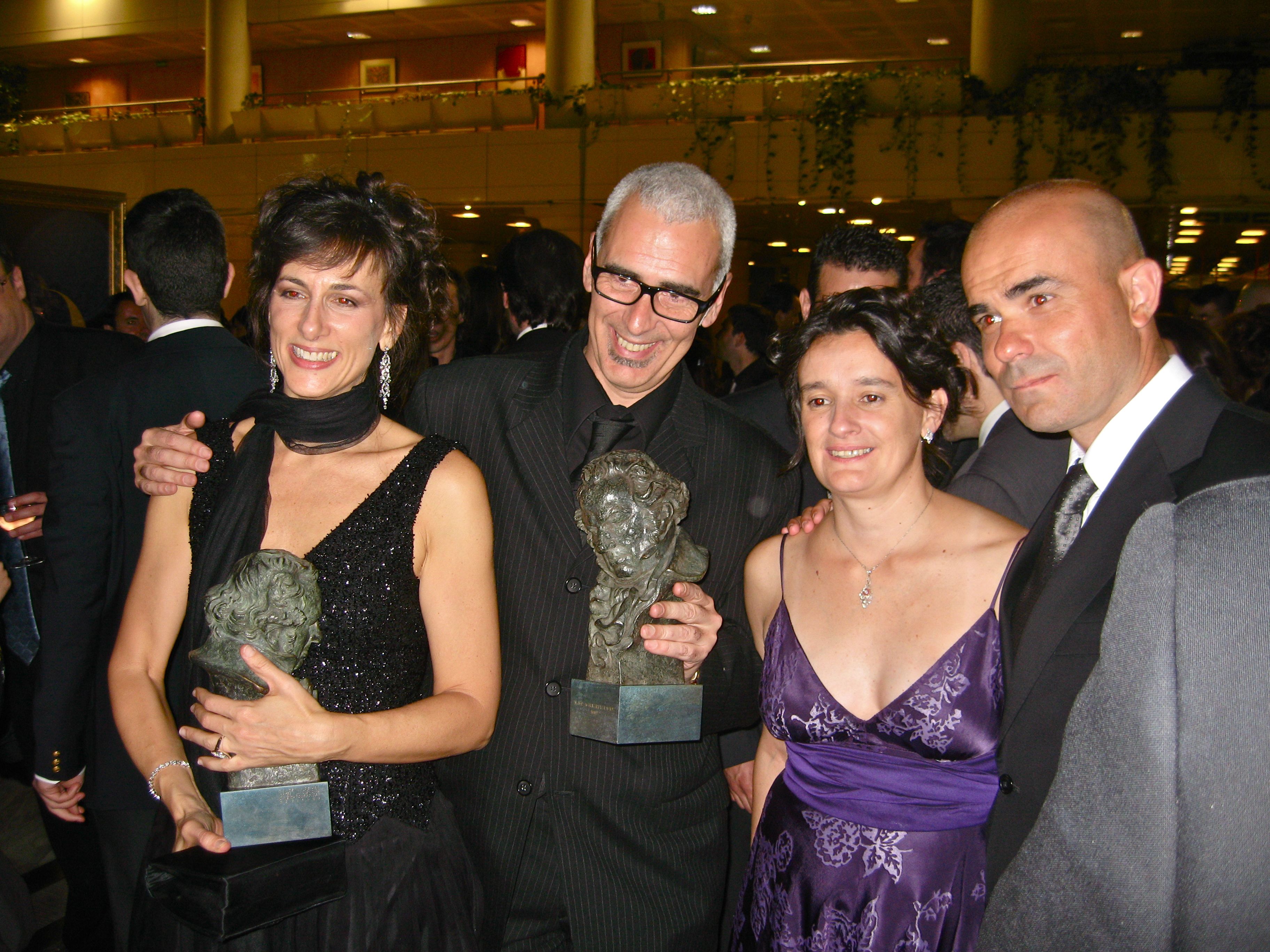 Goya Awards 2010, with Besuievsky, Ragone (Tornasol and Haddock Producers)and Sacheri (Writer).