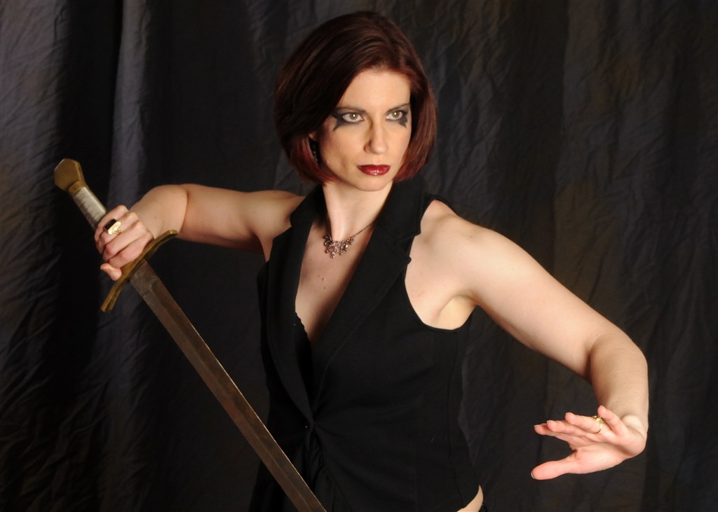 Goth shot with sword.