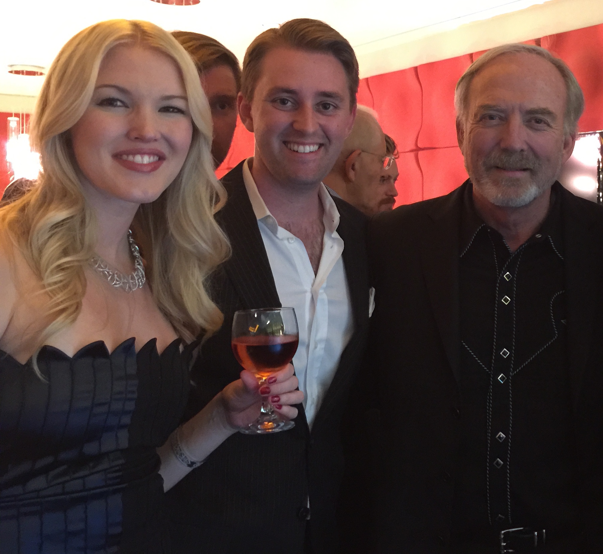David Sheftell, Ashley Campbell, and Director James Keach at the premier of 