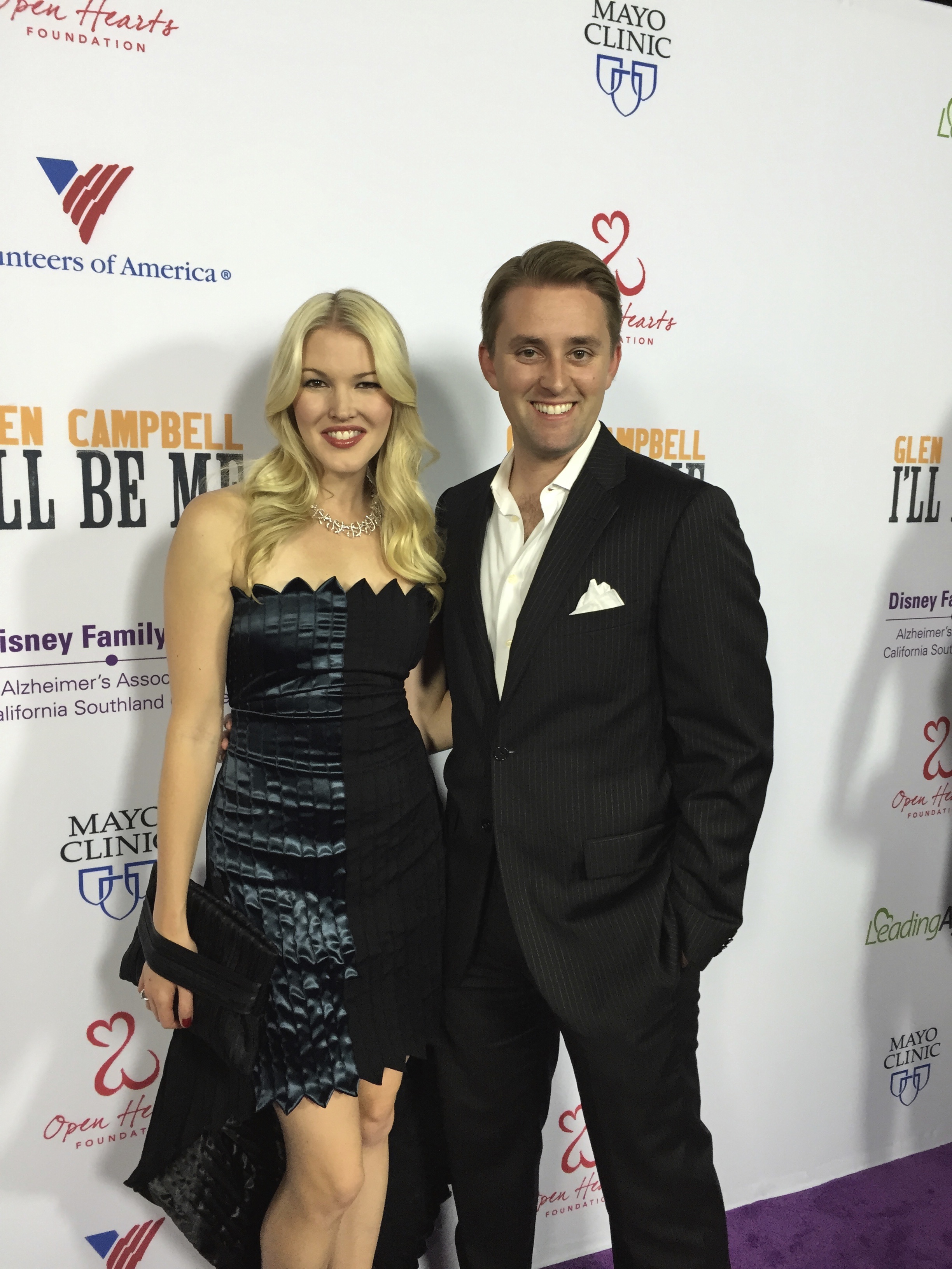 David Sheftell and Ashley Campbell at the premier of 