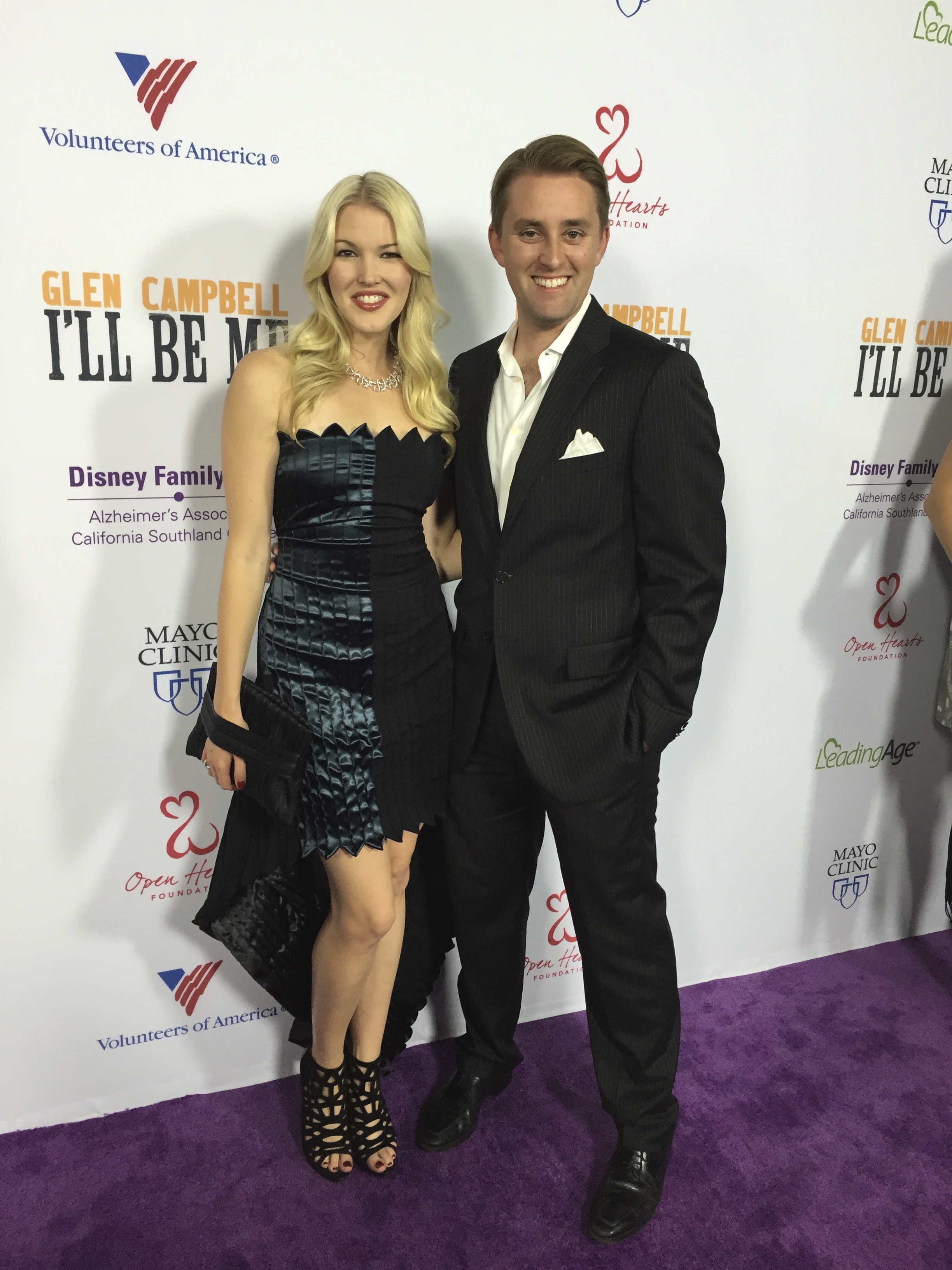 David Sheftell and Ashley Campbell at the Premier of 
