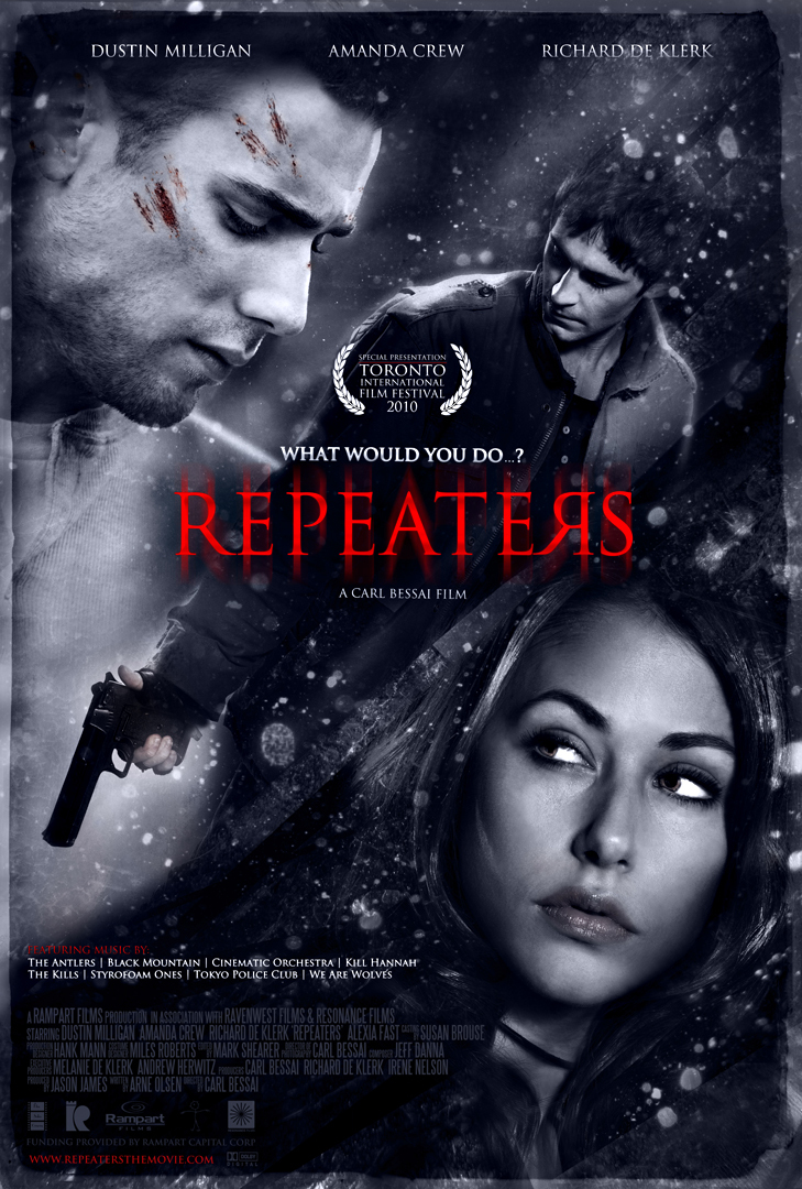 Richard de Klerk, Amanda Crew and Dustin Milligan in Repeaters (2010)