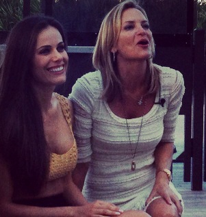 Gabriela Dias with CBS Miami's premiere Entertainment Reporter, Lisa Petrillo.