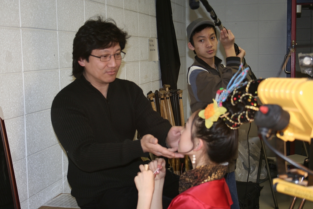 Jimmy directing on the set of his 2007 short film, 