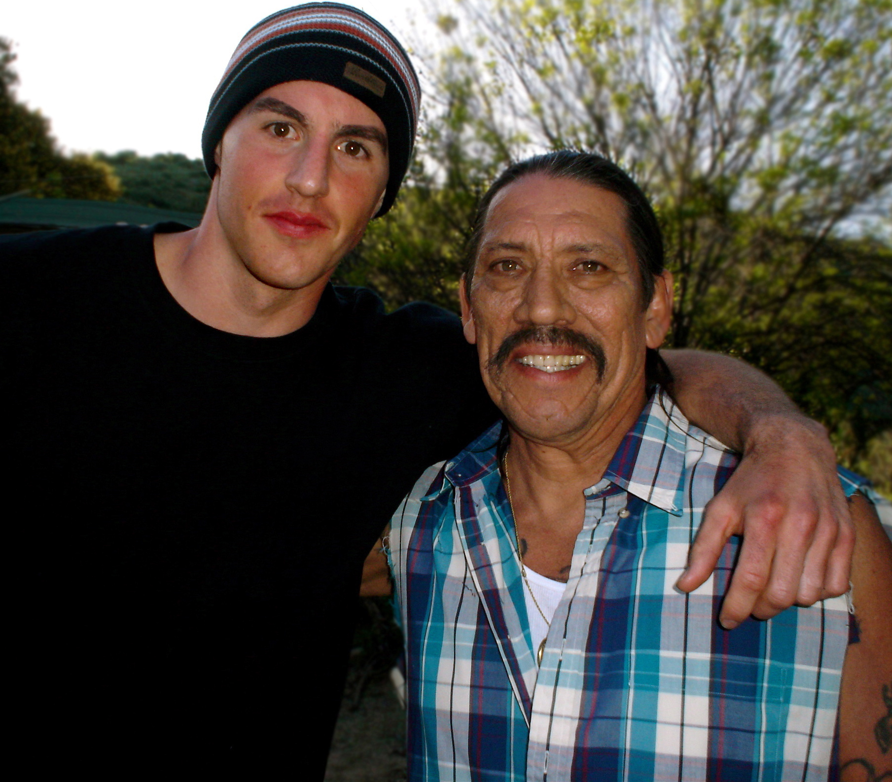 Still of Douglas Tait and Danny Trejo on location