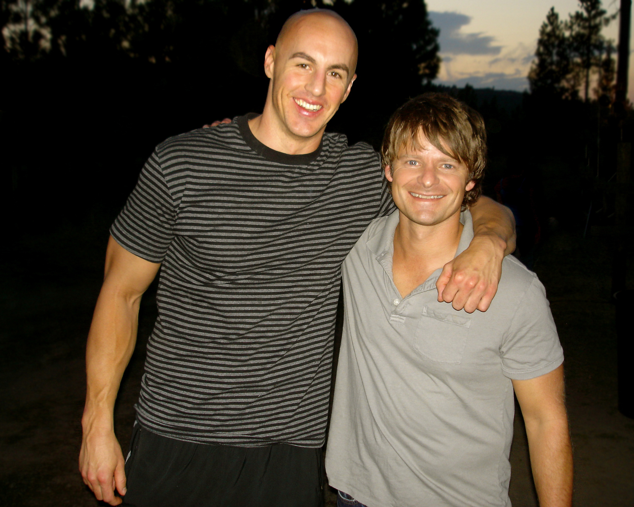 Douglas Tait and Steve Zahn on location for 