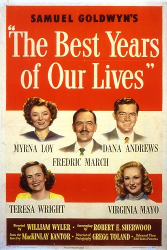 Still of Dana Andrews, Myrna Loy, Fredric March, Virginia Mayo and Teresa Wright in The Best Years of Our Lives (1946)